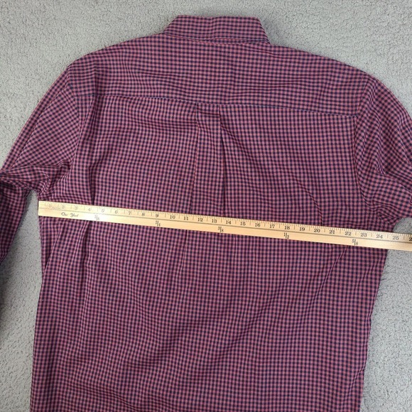 Jos A Bank Shirt Mens Large Blue Red Plaid Button Down‎ Executive Collection - Picture 11 of 15
